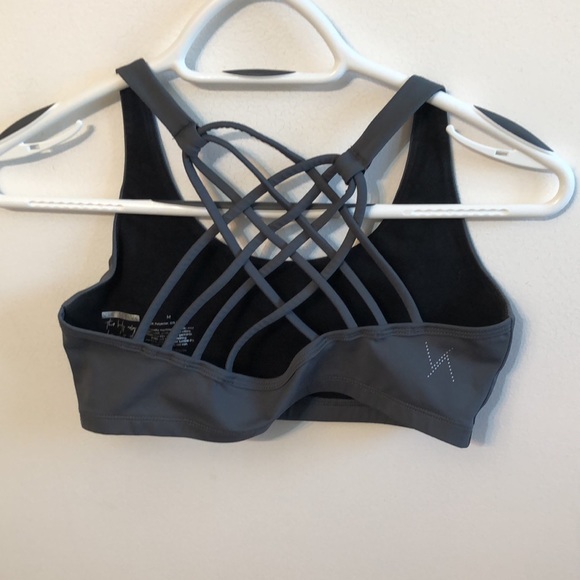 La Vie En Rose Active Strappy Back Grey Sports Bra - Picture 4 of 5